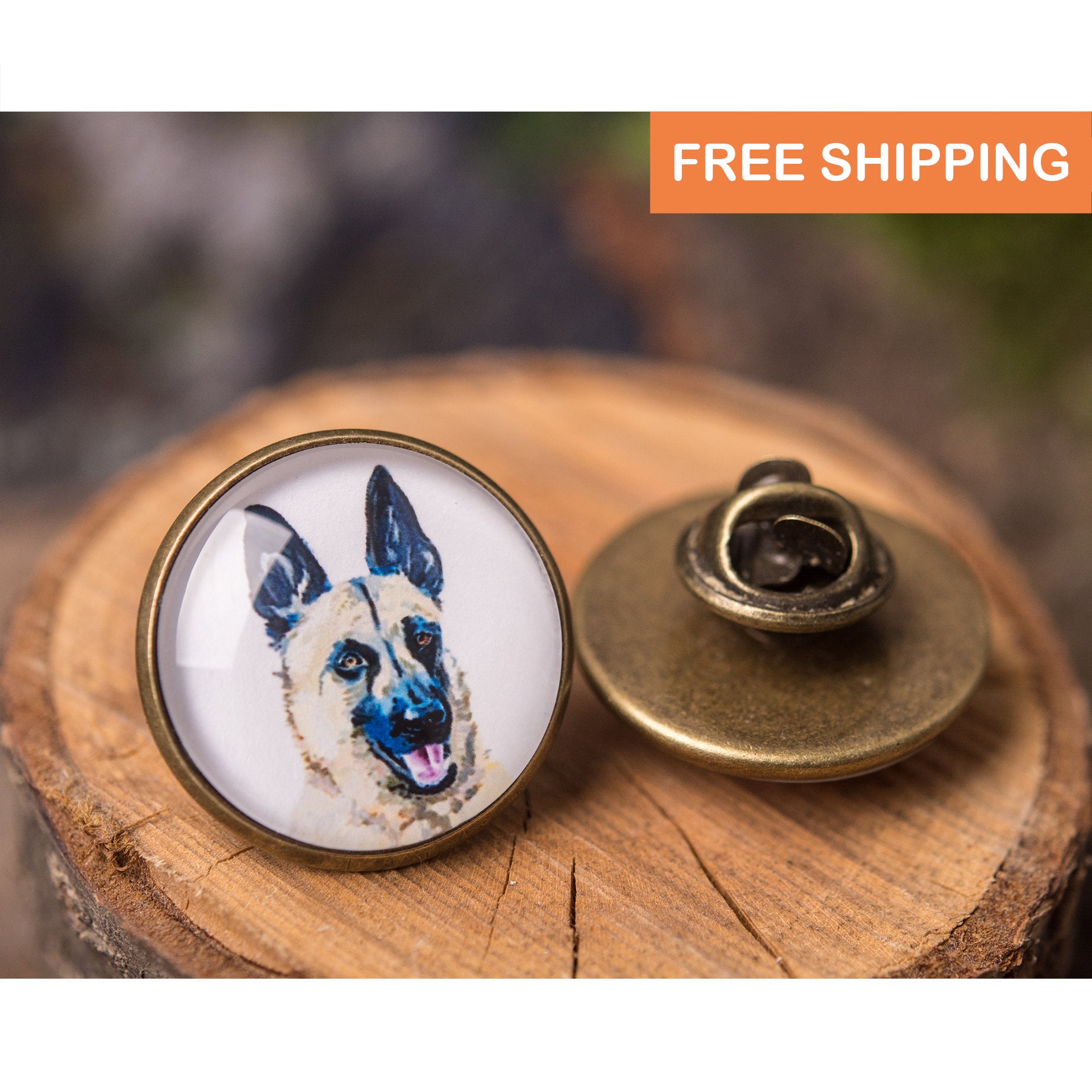 German Shepherd Lapel Pin Dog Lapel Pin Dog Brooch German Etsy