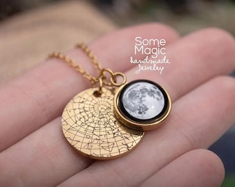 Collar personalizado con fase lunar y mapa estelar por fecha, regalo para el Día de la Madre, regalo de cumpleaños para hija, joyería de nacimiento personalizada, KP.7