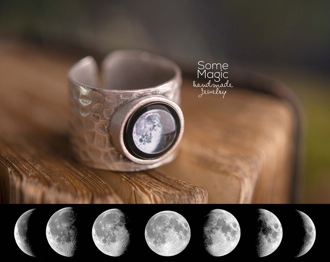 925 Sterling Silver Moon Ring, Crescent Moon Ring, Tiny Moon Ring