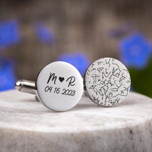 Boutons de manchette carte des étoiles par date et lieu, bijoux personnalisés pour lui, cadeau d'anniversaire de mariage de mari ciel nocturne gravé personnalisé pour homme, RP.2