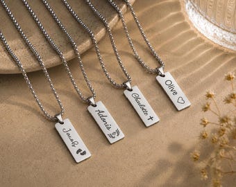 Baby Loss Memorial Necklace for Him, Miscarriage Sympathy Gift, Stillborn Remembrance Jewelry, Child Loss Necklace for Grieving Father S-068