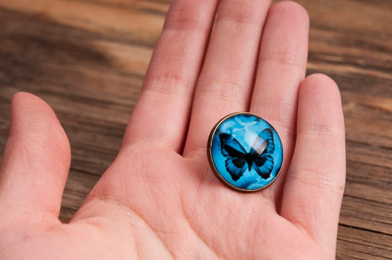 Lapel Pin Blue Butterfly Lapel Pin Butterfly Pin Butterfly Etsy