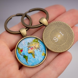 Personalized Long Distance Relationship Gift Keychain, Boyfriend Girlfriend Birthday Gift, Gift For Women, Friendship Gift Best Friend Gift