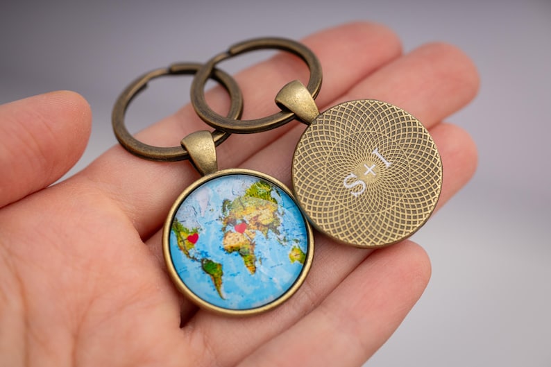 Personalized Long Distance Relationship Gift Keychain, Boyfriend Girlfriend Birthday Gift, Gift For Women, Friendship Gift Best Friend Gift