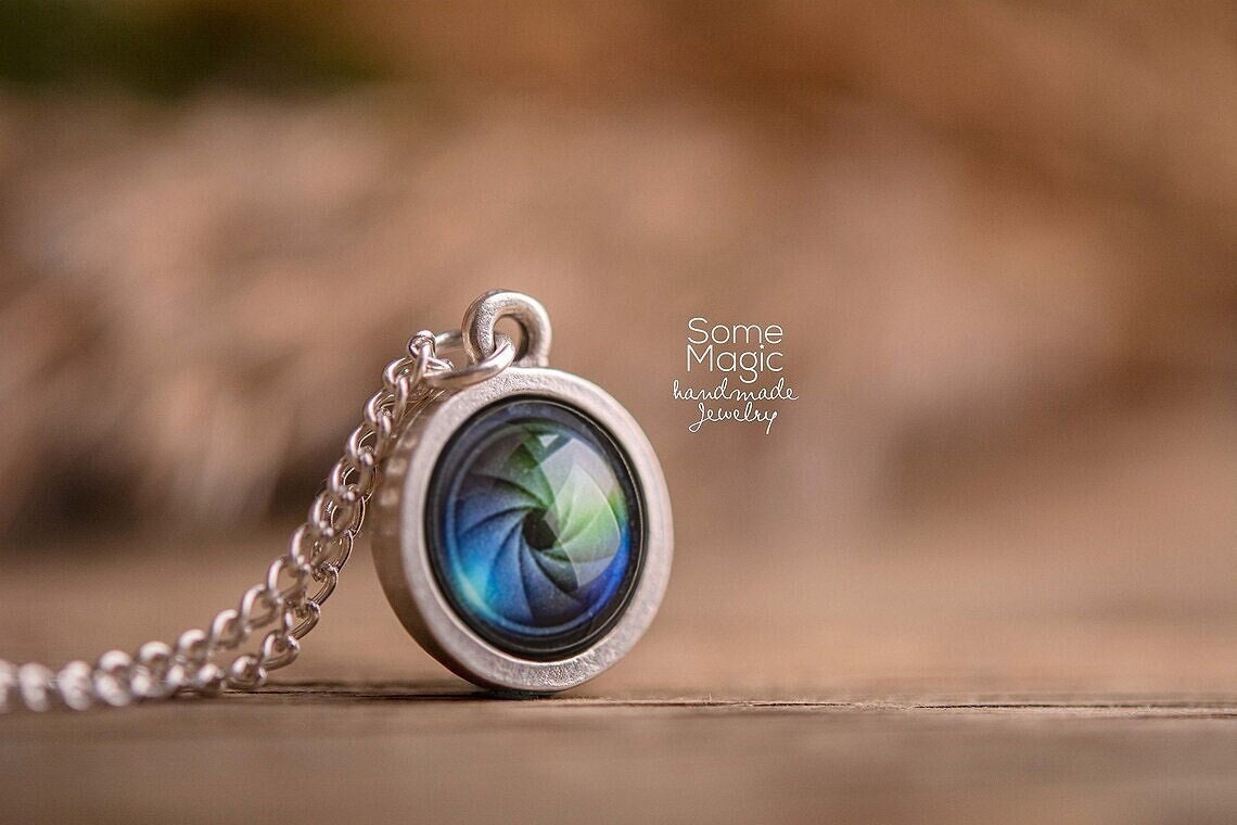 Tiny Camera Lens Necklace, Photographer Necklace, Silver Necklace, Gifts  for Women, Birthday Gift for Her, Photographer Gift, Lens Jewelry 