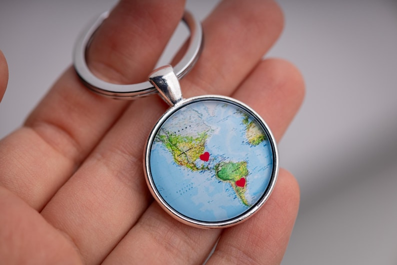 Personalized Long Distance Relationship Gift Keychain, Boyfriend Girlfriend Birthday Gift, Gift For Women, Friendship Gift Best Friend Gift