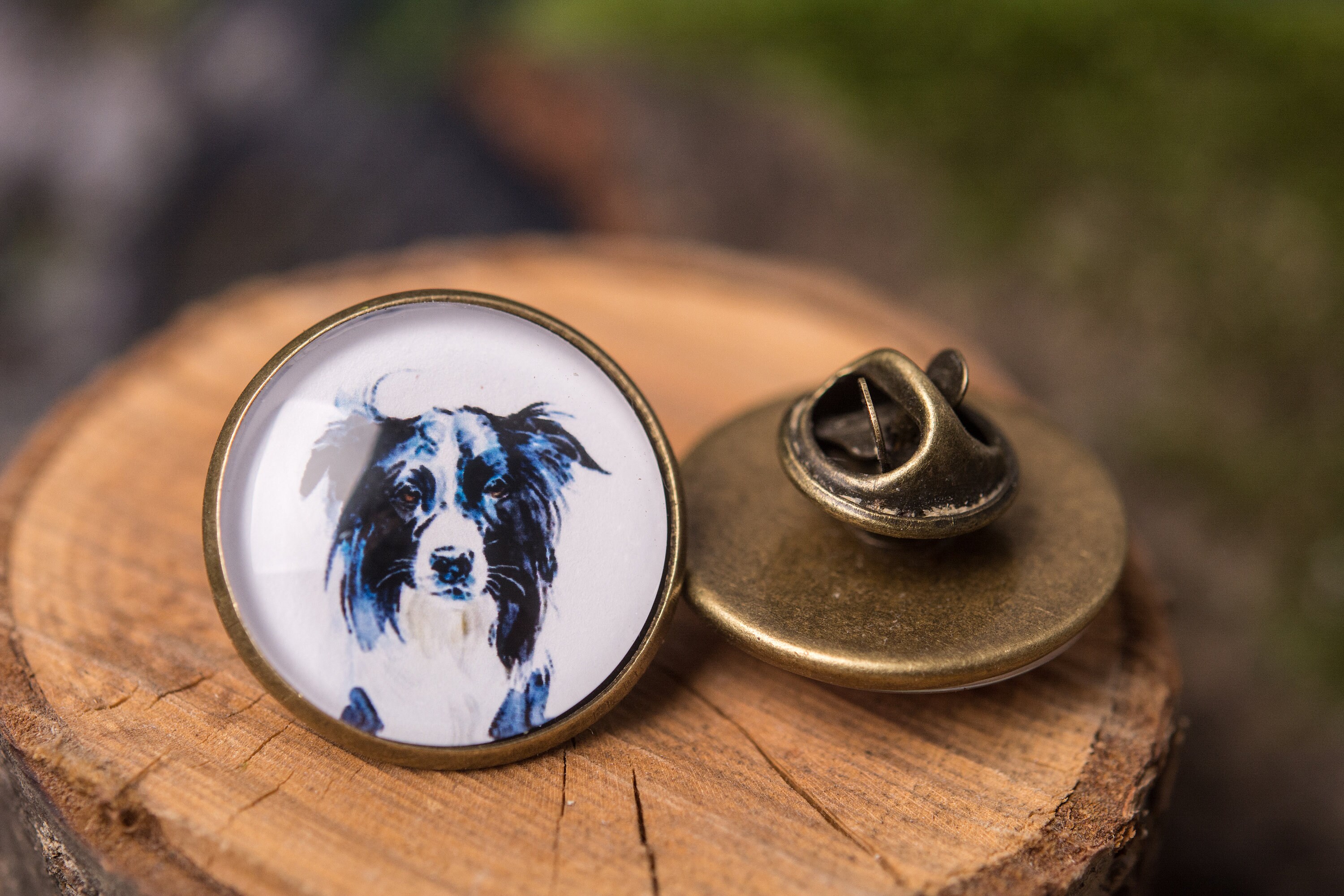 Border Collie Lapel Pin Dog Lapel Pin Dog Brooch Border Etsy