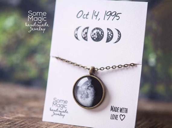 Personalised moon necklace hotsell