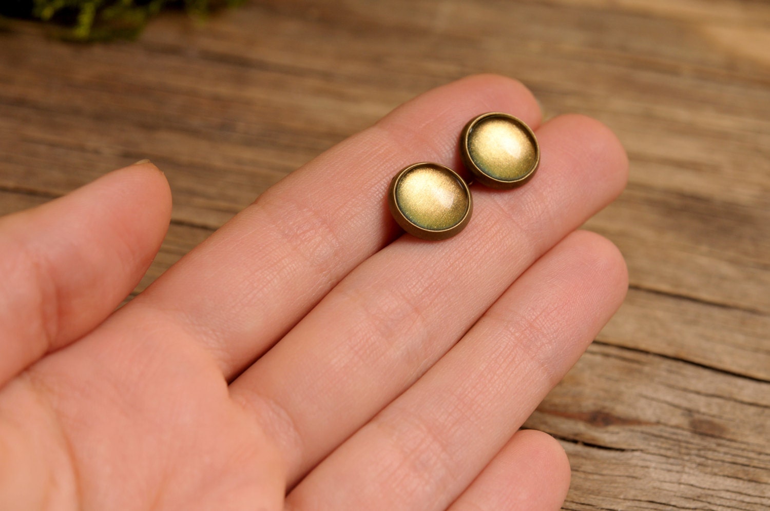 tiny moon earrings