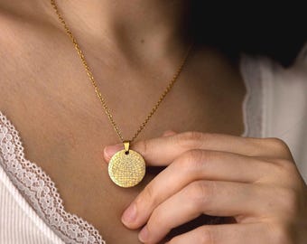 Star Map by Date Necklace - Custom Night Sky Constellation Pendant - Personalized Celestial Anniversary or Birthday Gift for Her, S-012