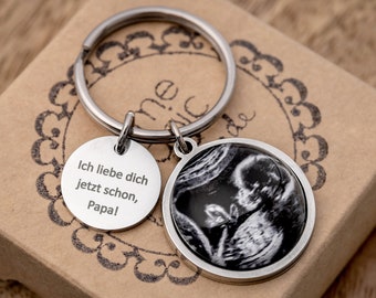 New Dad Gift, Pregnancy Gift, Ultrasound Photo Keychain, Fathers Day Gifts, First Time Mom Mothers Day Gift, Baby Picture, Personalized Gift