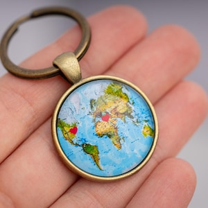 Personalized Long Distance Relationship Gift Keychain, Boyfriend Girlfriend Birthday Gift, Gift For Women, Friendship Gift Best Friend Gift