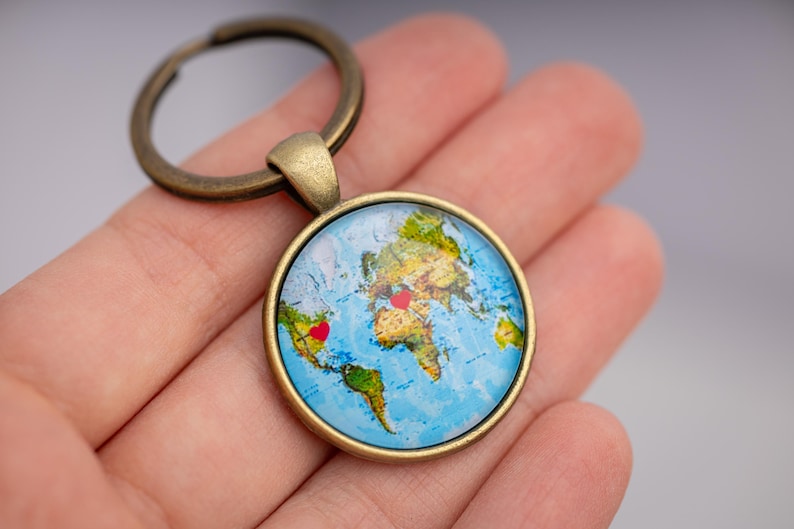 Personalized Long Distance Relationship Gift Keychain, Boyfriend Girlfriend Birthday Gift, Gift For Women, Friendship Gift Best Friend Gift