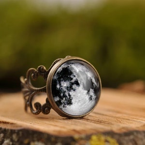 Bague pleine lune, cadeau d'anniversaire pour petite amie, meilleure amie, maman, fille, cadeau adolescente, bagues bon marché, cadeaux pas chers, cadeau de moins de 15 ans, moins de 20 ans, C.1