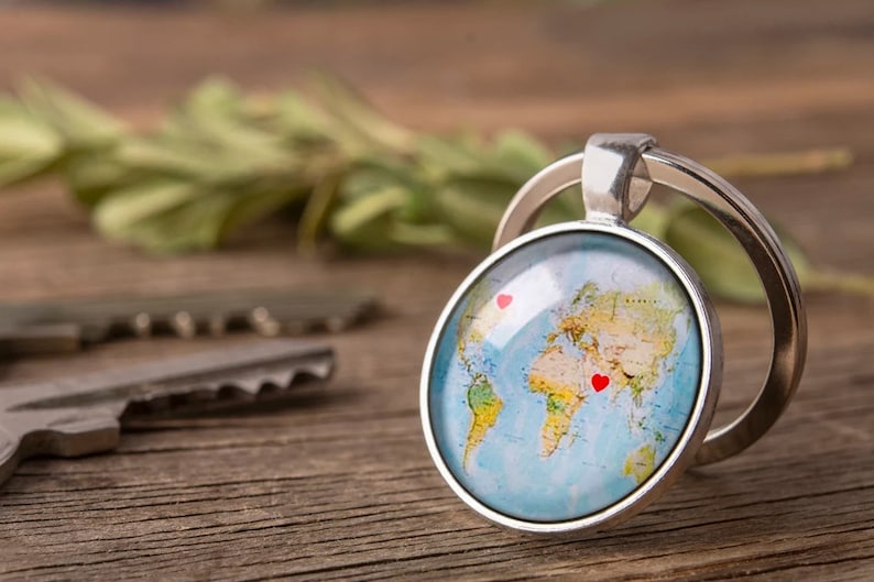 Personalized Long Distance Relationship Gift Keychain, Boyfriend Girlfriend Birthday Gift, Gift For Women, Friendship Gift Best Friend Gift