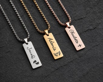 Child Loss Memorial Necklace for Him, Stillborn Remembrance Jewelry, Miscarriage Sympathy Gift, Baby Loss Keepsake for Grieving Father S-068