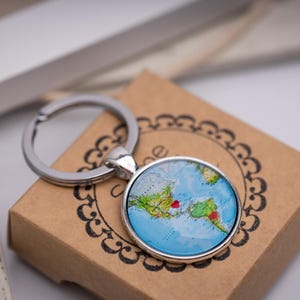 Personalized Long Distance Relationship Gift Keychain, Boyfriend Girlfriend Birthday Gift, Gift For Women, Friendship Gift Best Friend Gift