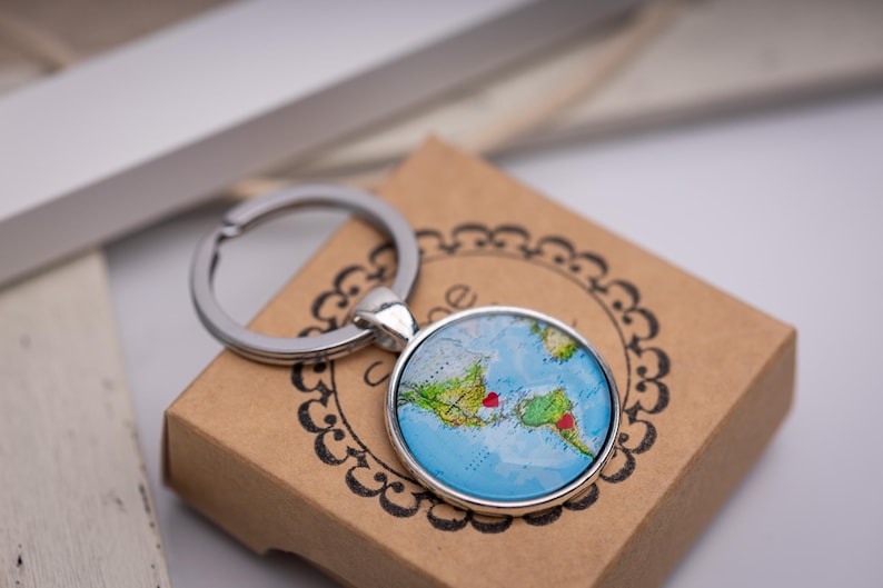 Personalized Long Distance Relationship Gift Keychain, Boyfriend Girlfriend Birthday Gift, Gift For Women, Friendship Gift Best Friend Gift