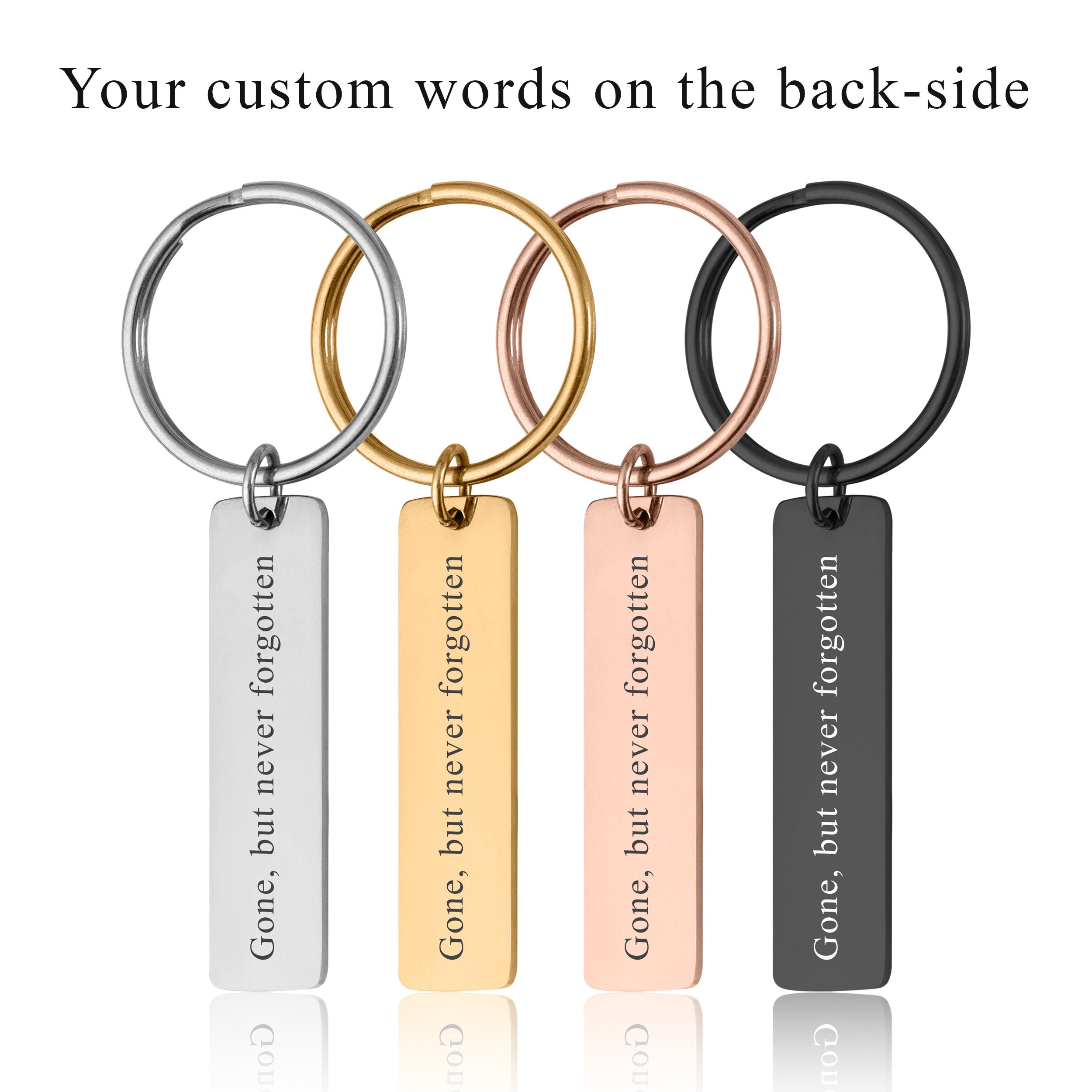 Actual Handwriting and Fingerprint Memorial Keychain, Laser Engraved ...