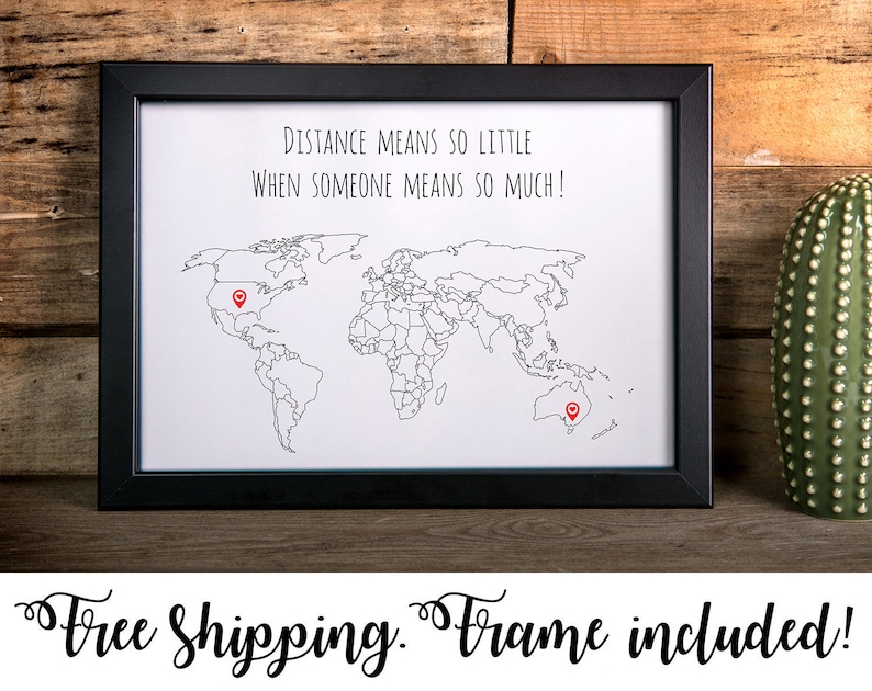 Personalized Gift Long Distance Relationship Gift Boyfriend Etsy