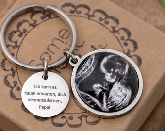 Ultrasound Photo Keychain, New Dad Gift, Pregnancy Gift, Fathers Day Gifts, Personalized Gift, First Time Mom Mothers Day Gift, Baby Picture