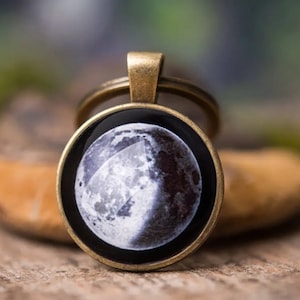 Custom Moon Phase Keychain, Custom Birth Moon, Personalized Keychain, Personalised Jewelry, Personalise Gift, Custom Keychain, RP.1