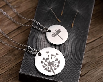 Conjunto de colares de dente-de-leão para mãe e filha - O amor entre mãe e filha é eterno - Presente de aniversário perfeito, S-121