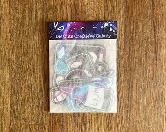 DIE CUTS GALAXY | cut-out paper creative stationery illustration snailmail bullet journal scrapbooking planner | Nouk-san