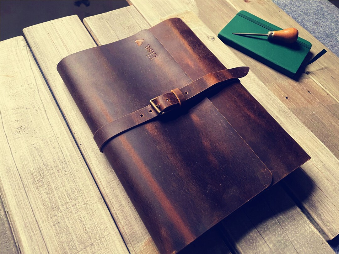 Leather Photo Album, Custom Baby Leather Album, 8x10 Memory Book