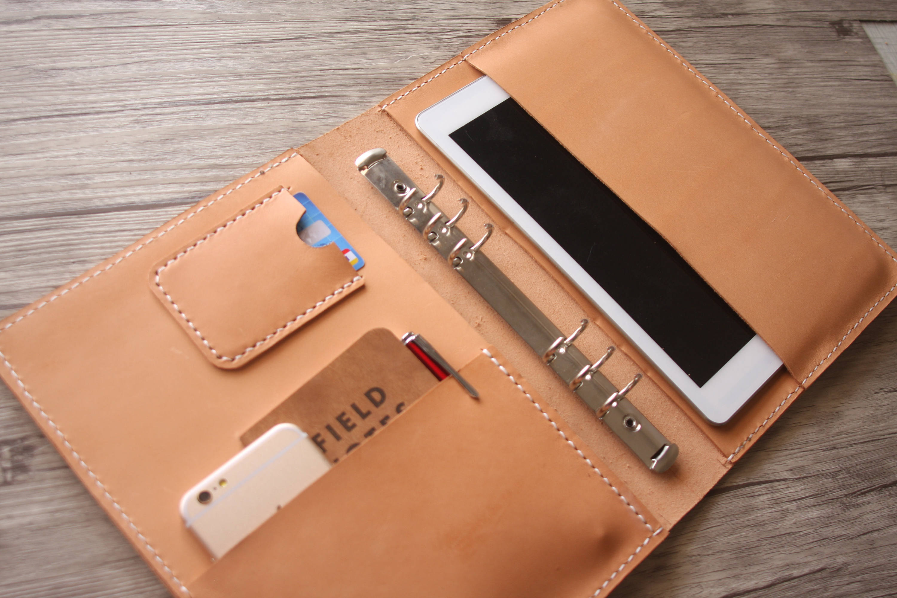 A4 Leather Portfolio Case Journal Passport Case Field Notes Etsy