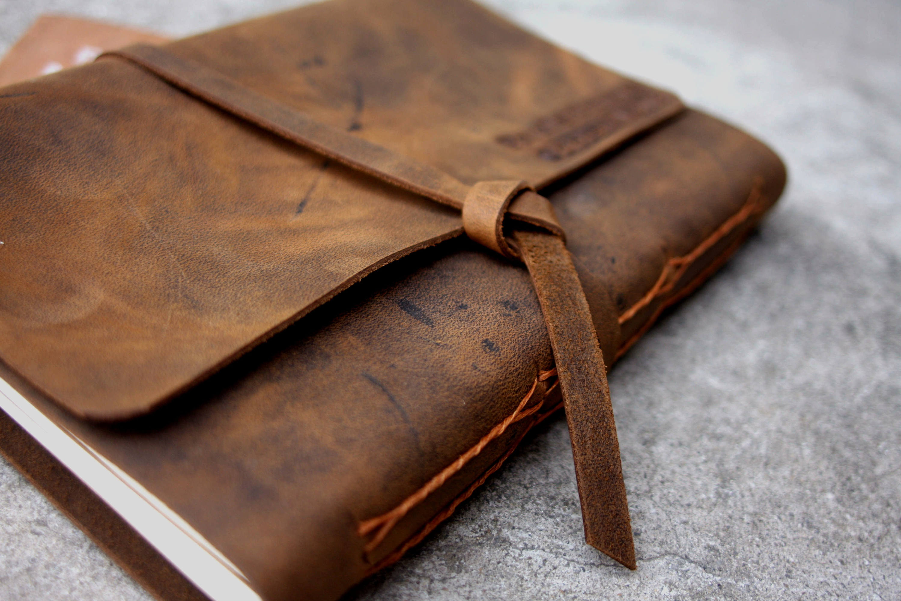 Personalized Leather Notebook Bound Journal A6 B5 Large Etsy