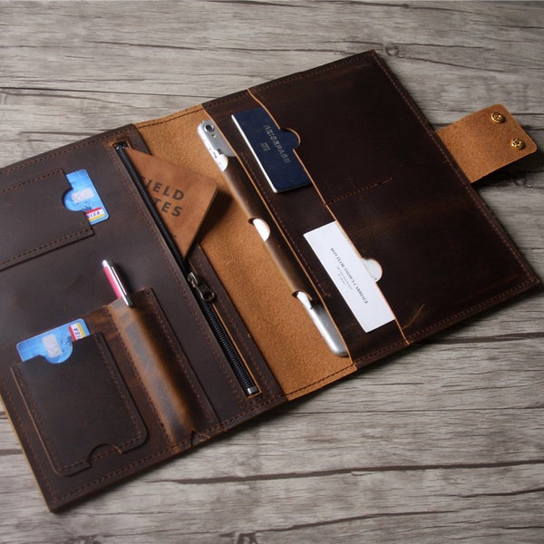 Leather Padfolio Etsy