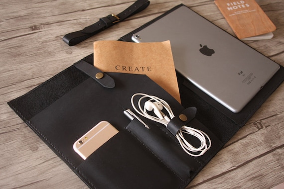 black leather macbook pro case