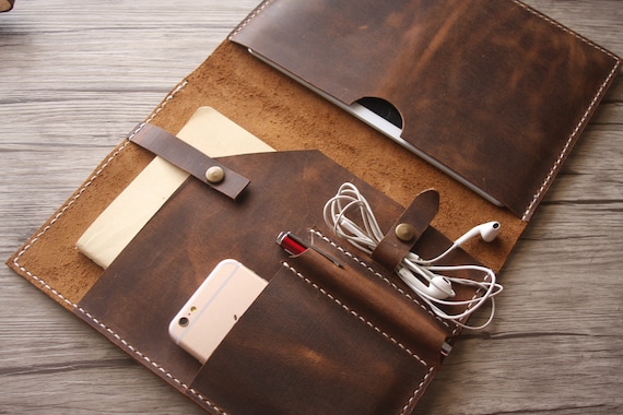 personalised leather macbook case