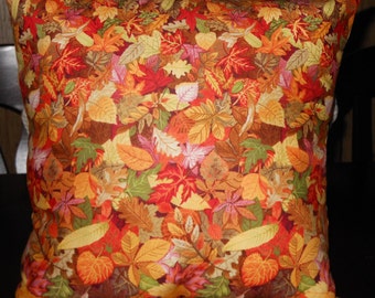 Autumn Leaves Pillow Cover, 14 X 14 Decorative Pillow Cover