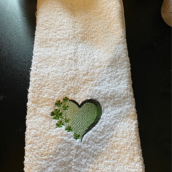 Lucky Clover St Patrick’s Day hand towel
