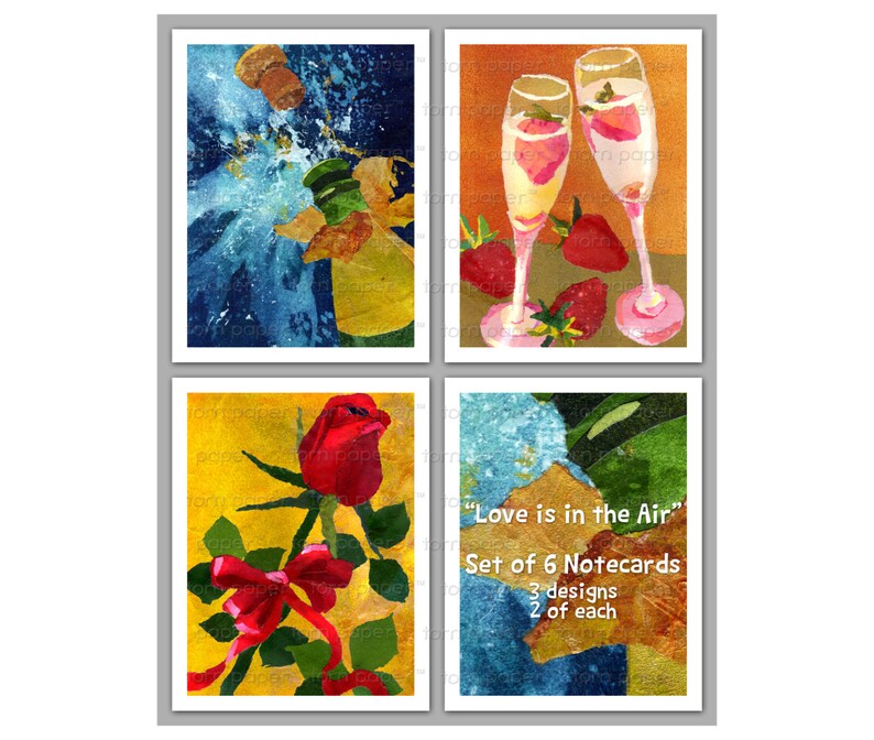 Congratulations NCSMEM2013033 Love is in the Air Anniversary Champagne Party Invitations Wedding Set of 6 NOTE CARDS Engagement