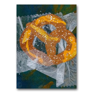 Soft Pretzel Philly Style - Nostalgia CARD or PRINT - Good Times - Childhood Memories - Vintage 1950&#39;s Retro Art Print (CMEM095)