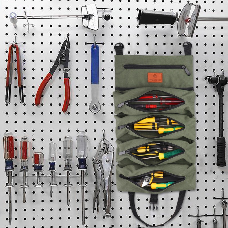Roll up Tool Pouch Wrench Roll up Bag Multipurpose Canvas Etsy