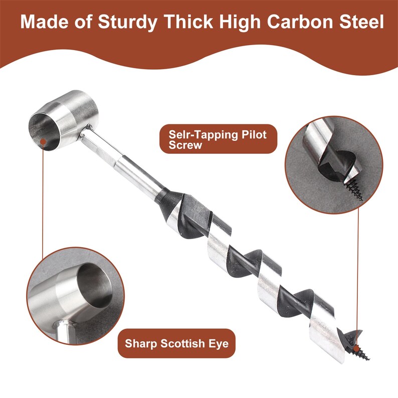 Bushcraft Tools for Survivalmanual Auger Hand Drill Bit Hand Etsy