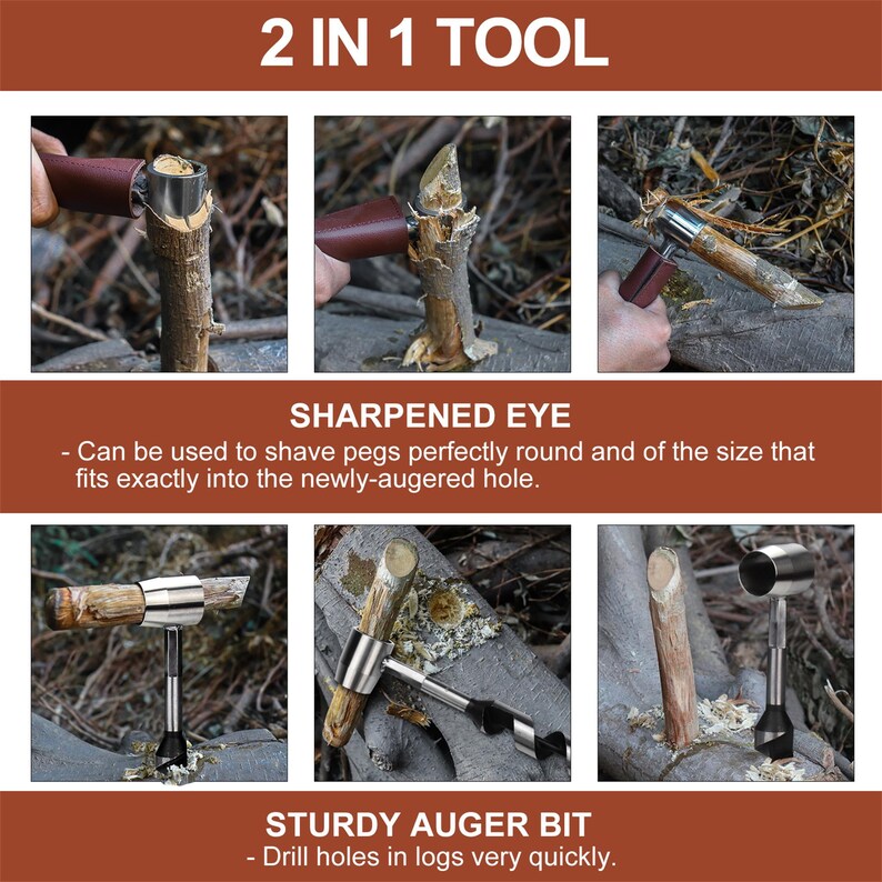 Bushcraft Tools for Survivalmanual Auger Hand Drill Bit Hand Etsy