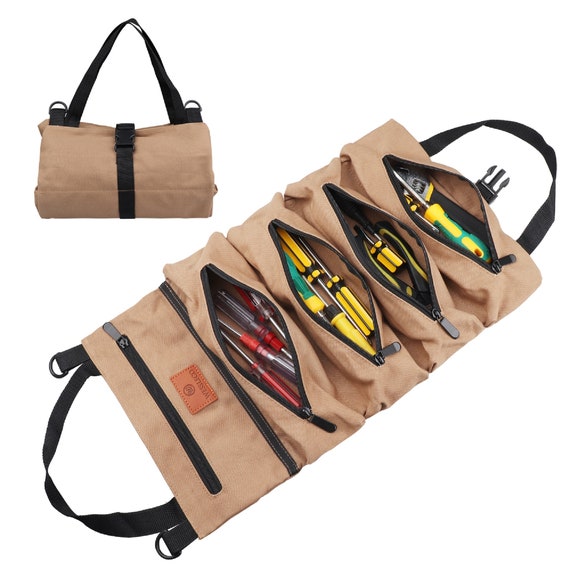 Roll up Tool Pouch, Wrench Roll up Bag Multi-purpose Canvas Tool