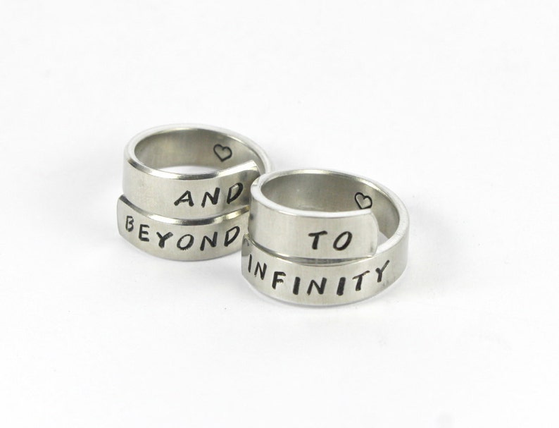 To Infinity and Beyond Ring Set Love and Friendship Rings Etsy
