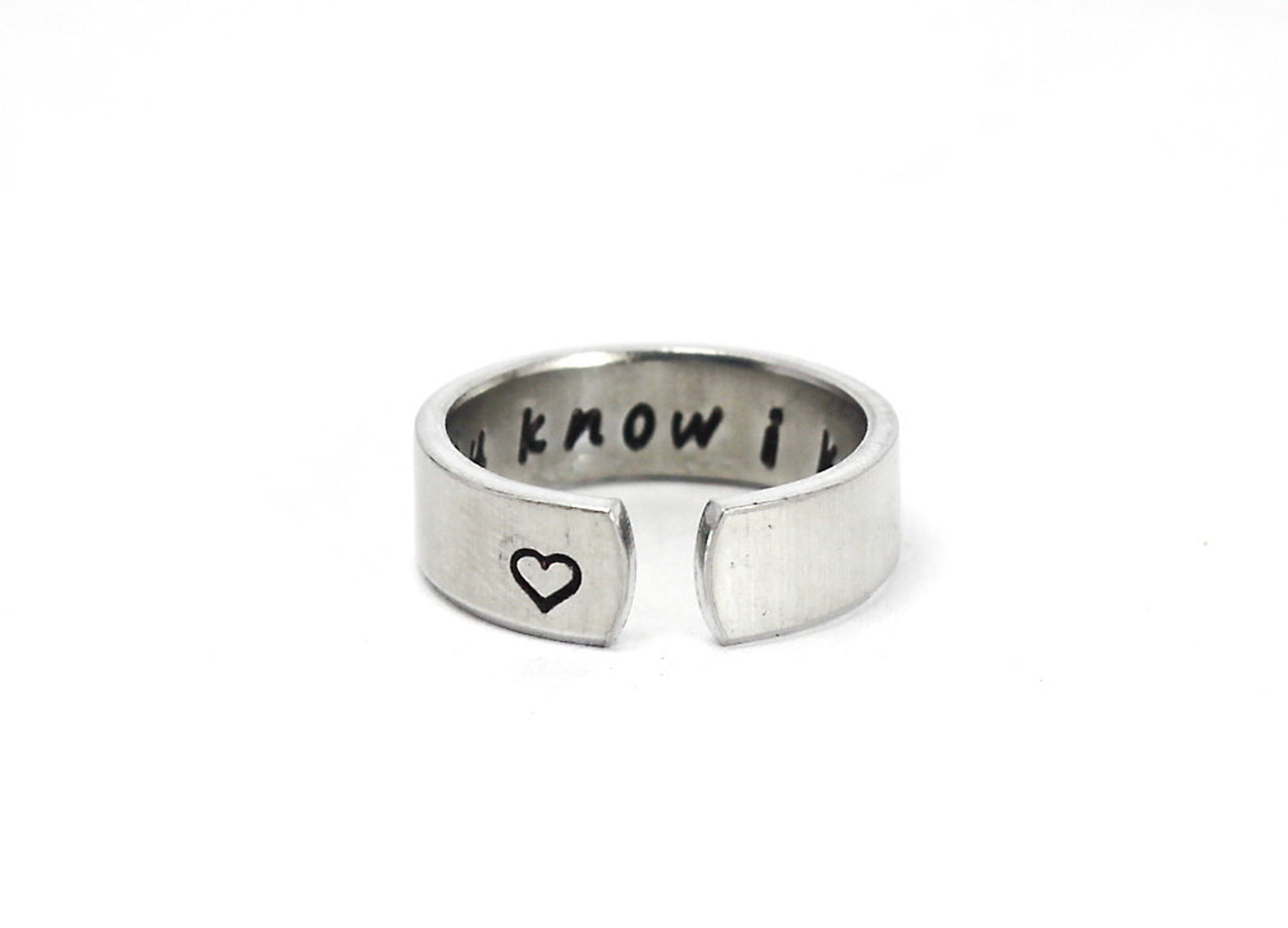 Secret Message Ring Personalized Love Statement Ring Etsy