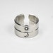 Sun Or Moon Ring, Simple Couples Rings, Friendship Gift Rings, Custom Personalized Hand Stamped Aluminum Ring