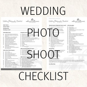 Wedding Photography checklist forms. Photo checklist editable templates - 2 psd files supplied