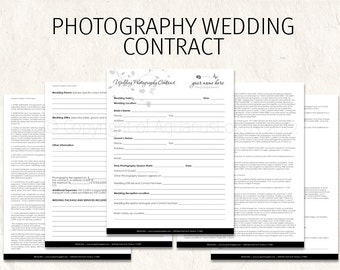 Wedding Photography contract business forms butterfly flowers editable templates - 5 psd files supplied