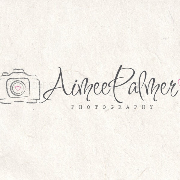 Photography logo design photography Watermark camera logo. Instant download digital download psd file