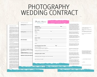 Wedding Photography contract business forms flowers editable templates - 5 psd files supplied