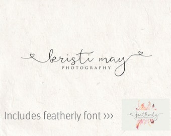 Photography logo - digital download - digital font - premade logo design - Photography Watermark - digital download psd file